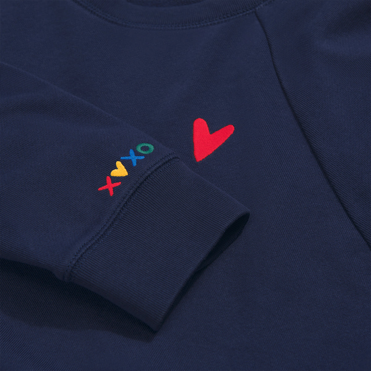 Grown ups embroidered heart sweatshirt Primary