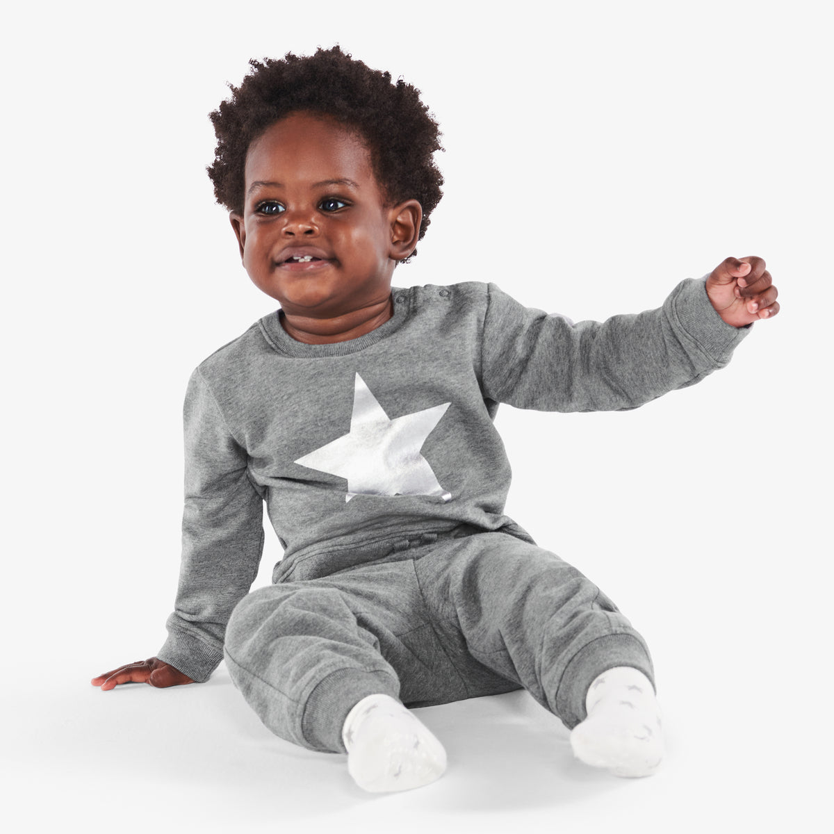 Baby cutout star sweatshirt